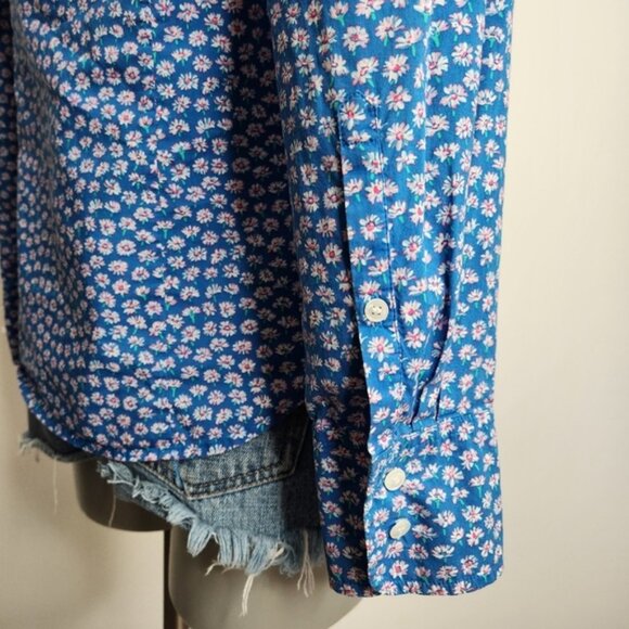 Liberty Art Fabrics x J. Crew Ditzy Daisy Floral Print Button Down Blouse Size 8 - Picture 4 of 11